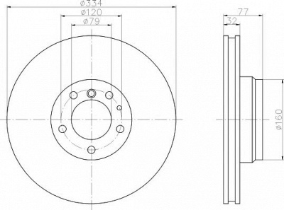 HELLA PAGID 8dd355104241 -  Тормозной диск